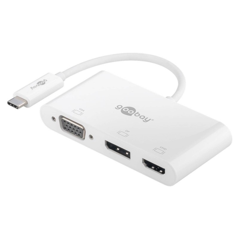Goobay USB-C Multiport Adapter VGA DP HDMI
